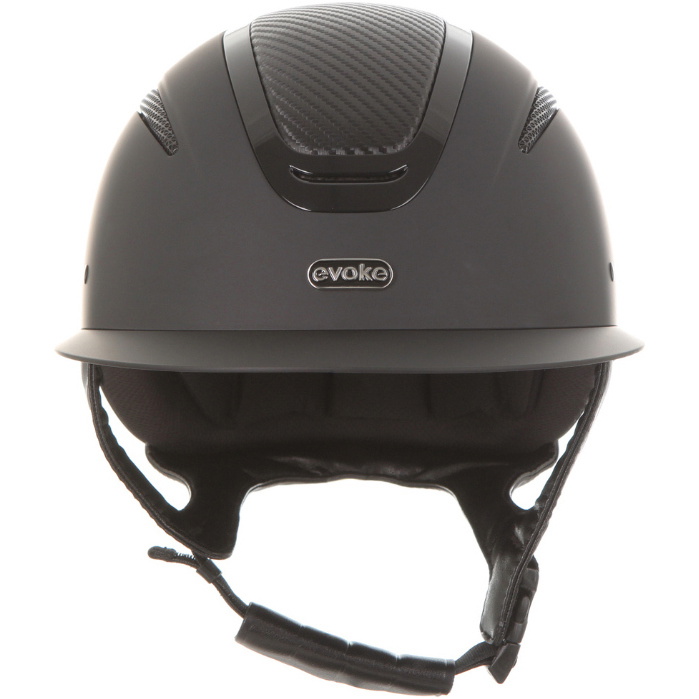 2026 Evoke Unisex Elara Classic Peak Riding Hat & Liner 200742008 - Black / Carbon